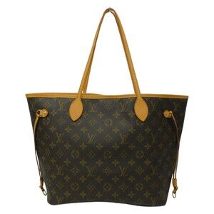 Louis Vuitton Neverfull Monogram LV classic tote bag handbag shoulder brown